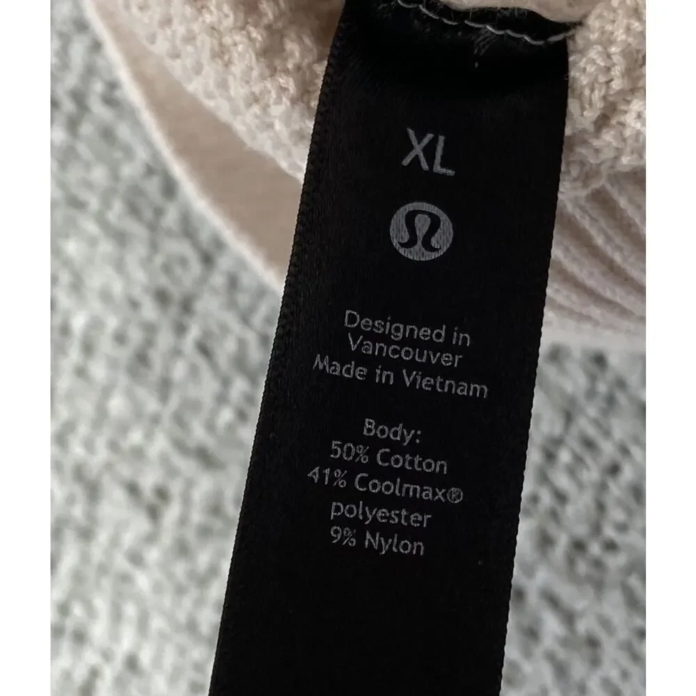 Lululemon Textured Knit Crew Neck Sweater Men’s Cream Transition Piece Fall XL